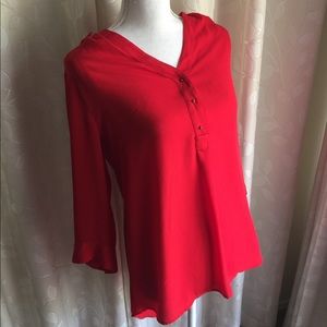 Express Red Tunic Blouse